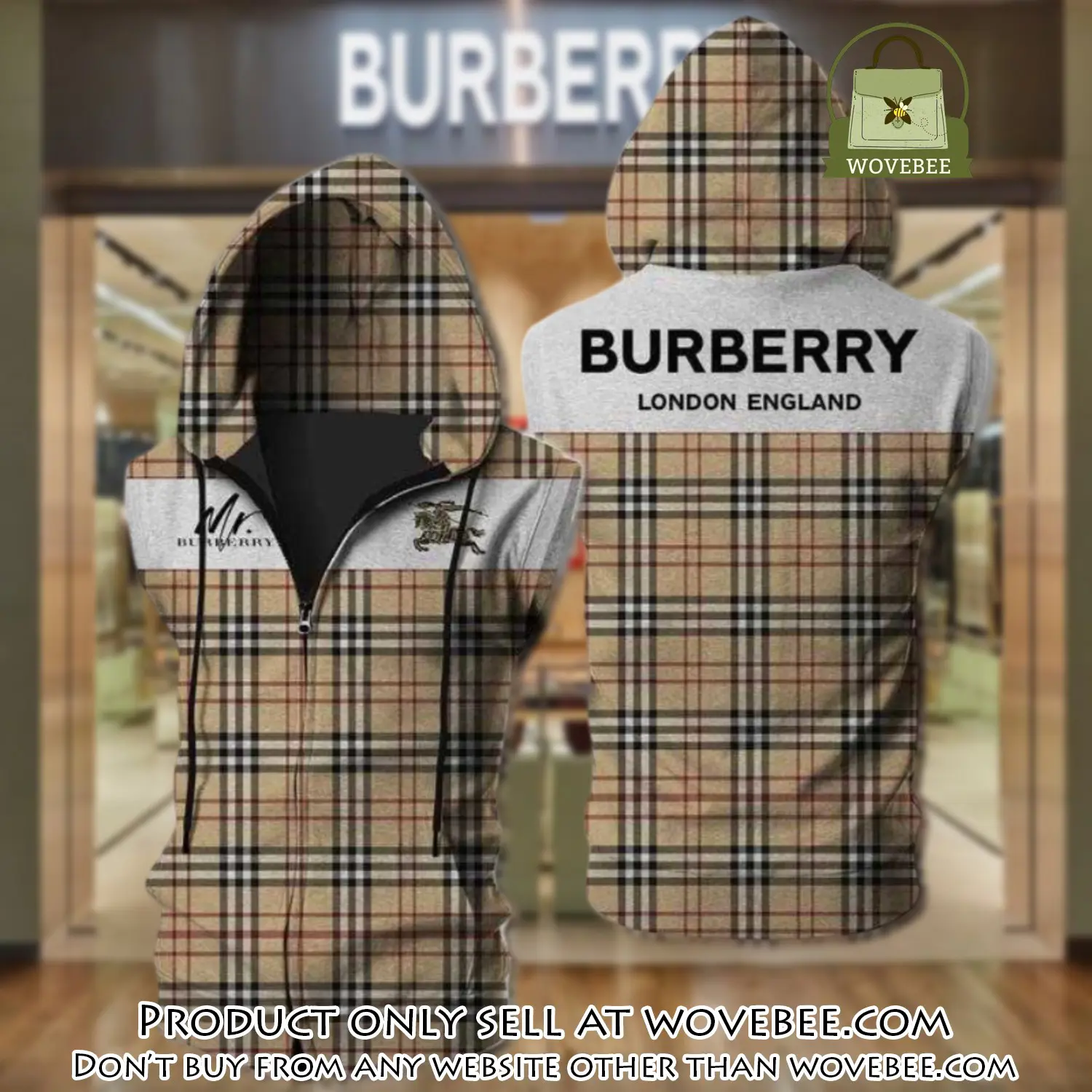 Burberry unisex sleeveless zip up hoodie luxury for men women szh001 wvb0527301